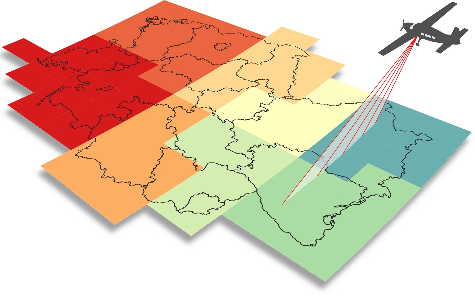 The federal territory, flown campaign by campaign